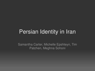 Persian Identity in Iran