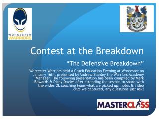 Contest at the Breakdown “The Defensive Breakdown”