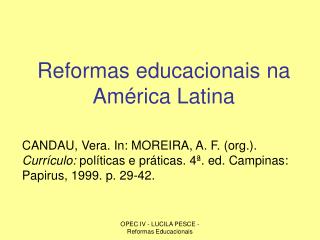Reformas educacionais na América Latina