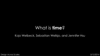 What is time ?