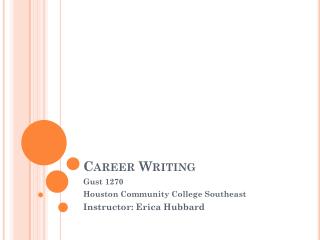 Career Writing