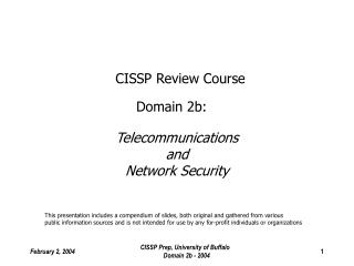 CISSP Review Course Domain 2b: