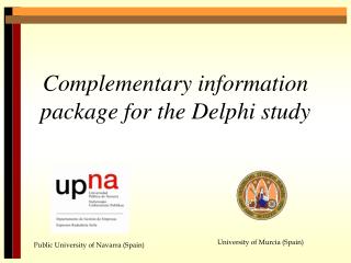 Complementary information package for the Delphi study