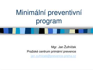 Minimální preventivní program