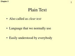 Plain Text