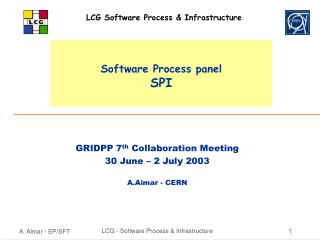 Software Process panel SPI