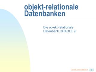 objekt-relationale Datenbanken
