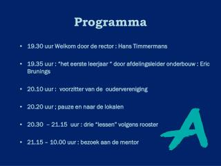 Programma