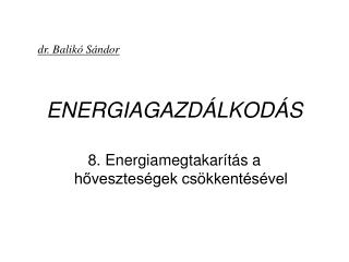 ENERGIAGAZDÁLKODÁS