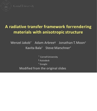 A radiative transfer framework for rendering materials with anisotropic structure