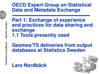 OECD Expert Group on Statistical Data and Metadata Exchange