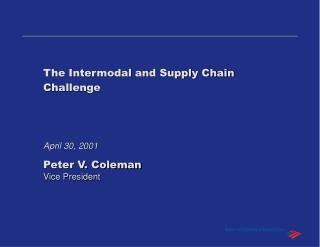 The Intermodal and Supply Chain Challenge