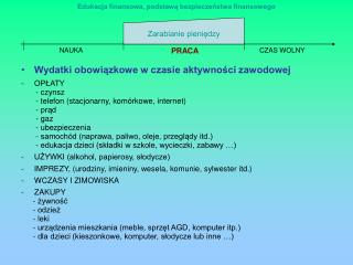 Wydatki obowiązkowe w czasie aktywności zawodowej