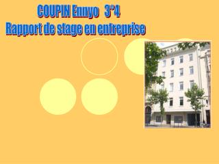 COUPIN Ennyo 3°4 Rapport de stage en entreprise