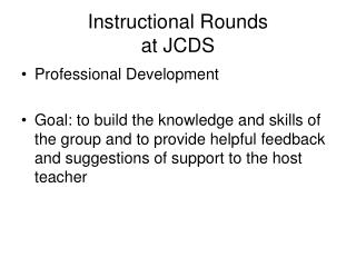 Instructional Rounds at JCDS
