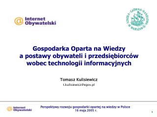 Tomasz Kulisiewicz t.kulisiewicz@egov.pl