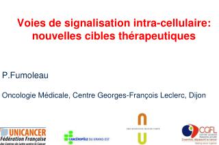 Voies de signalisation intra-cellulaire : nouvelles cibles thérapeutiques