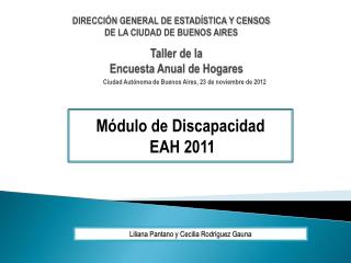 Taller de la Encuesta Anual de Hogares