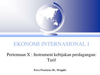 EKONOMI INTERNASIONAL I