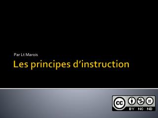 Les principes d’instruction