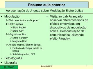 Resumo aula anterior