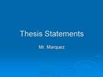 Thesis Statements