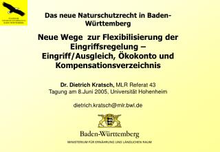 Das neue Naturschutzrecht in Baden-Württemberg