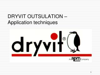 DRYVIT OUTSULATION – Application techniques