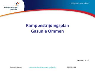 Rampbestrijdingsplan Gasunie Ommen