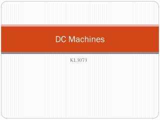 DC Machines