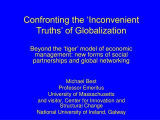 Confronting the ‘Inconvenient Truths’ of Globalization