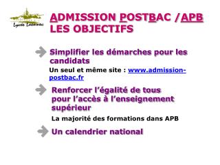 Simplifier les démarches pour les candidats