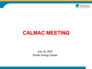 CALMAC MEETING