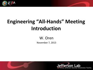 Engineering “All-Hands” Meeting Introduction