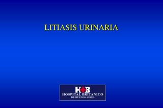 LITIASIS URINARIA