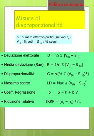 Misure di disproporzionalità