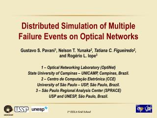 Distributed Simulation of Multiple Failure Events on Optical Networks