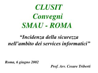 “Incidenza della sicurezza nell’ambito dei services informatici”