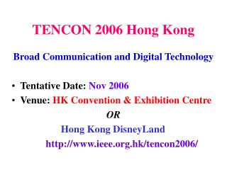 TENCON 2006 Hong Kong