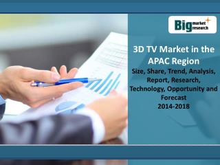 3D TV Market in the APAC Region 2014 -2018
