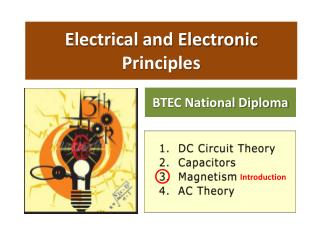 Electrical and Electronic Principles