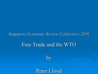 Singapore Economic Review Conference 2009