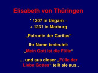 Elisabeth von Thüringen