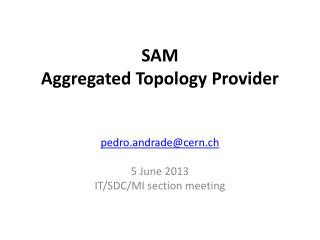 SAM Aggregated Topology Provider
