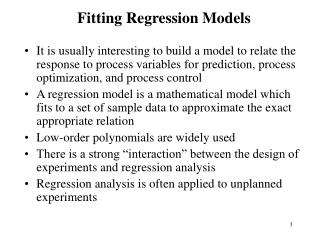 Fitting Regression Models