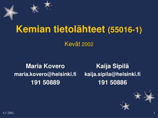 Kemian tietolähteet (55016-1)