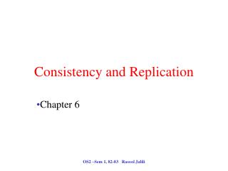 Consistency and Replication