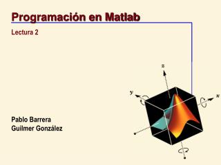 Programación en Matlab
