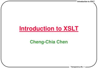 Introduction to XSLT