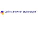 Conflict between Stakeholders